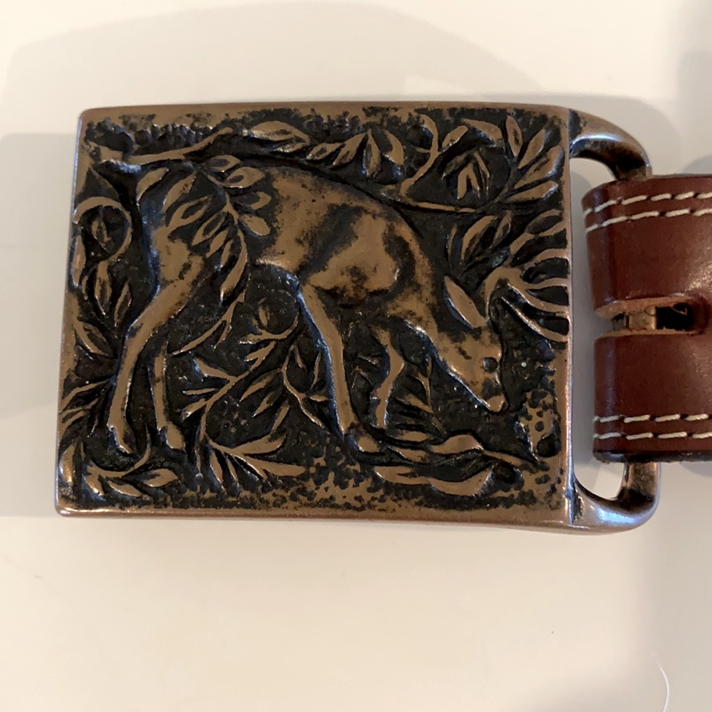 Euc Belt With Tech Ether Guild Solid Brass Buckle - image 3